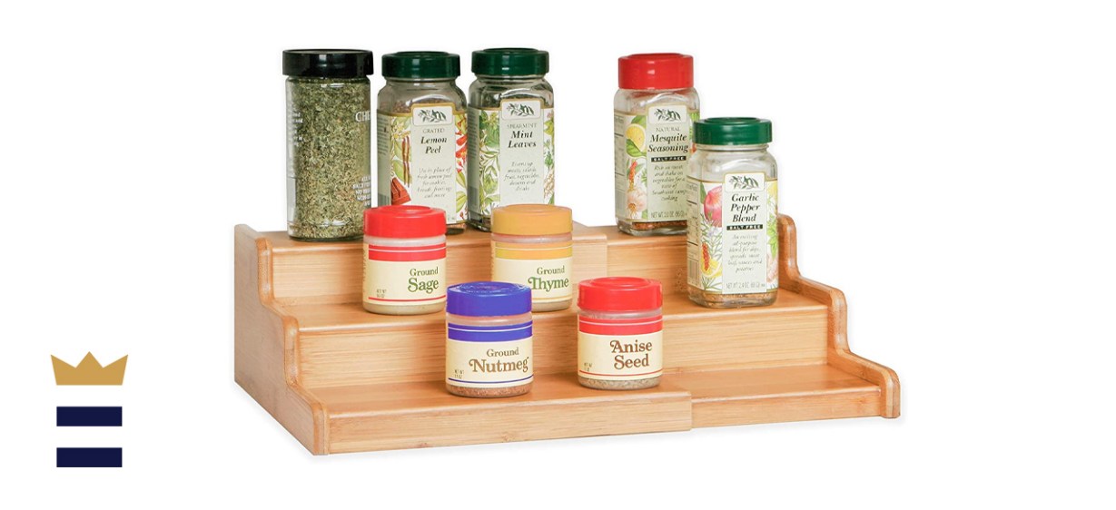 Seville Classics 3-Tier Bamboo Spice Step Shelf