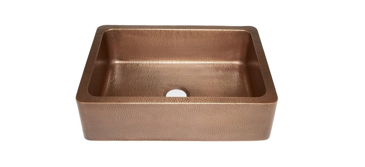 Sinkology Courbet Hammered Copper Farmhouse Sink