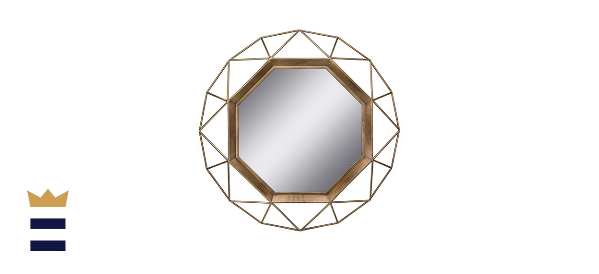 Stonebriar Gold Geometric Wall Mirror