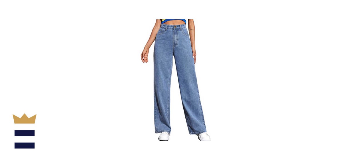 Ugerlov Women’s High Waist Flap Pocket Side Baggy Jeans