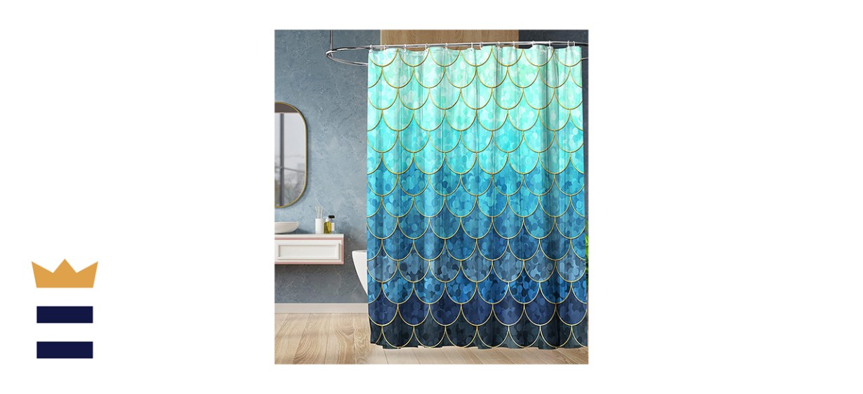 Vibesicily Ombre Blue Shower Curtains