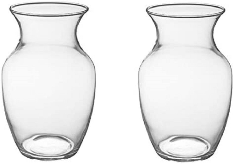 Oasis Floral Products 8" Glass Vase, Set of 2