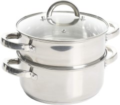 Oster Sangerfield Stainless Steel 3-Quart Casserole Set with Steamer Basket