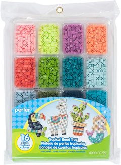 Perler Tropical Colors 4,000 Piece Bead Tray