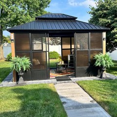 Purple Leaf  Backyard Sunroom