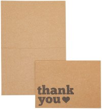 Best Paper Greetings Kraft Thank You Cards with Envelopes (120 Pack)