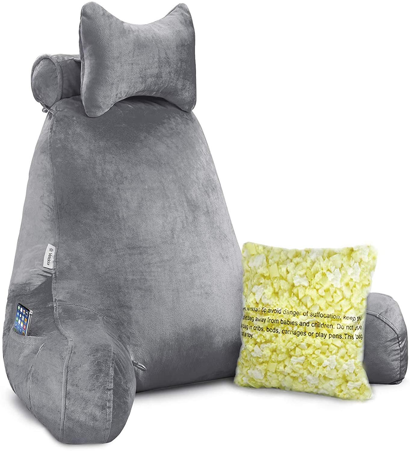 Vekkia Premium Soft Reading &amp; Bed Rest Pillow