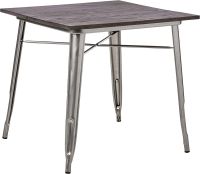 DHP Fusion Metal Square Dining Table with Wood Table Top