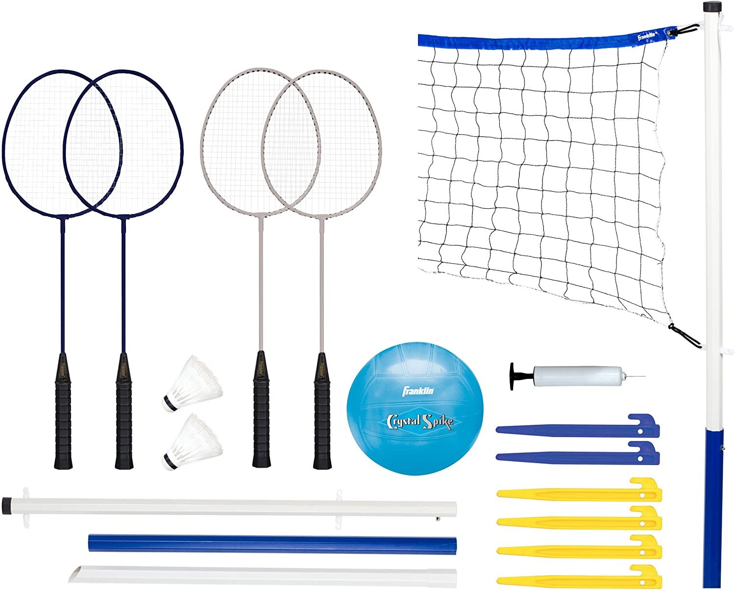 Franklin Sports Recreational Badminton and Volleyball Set