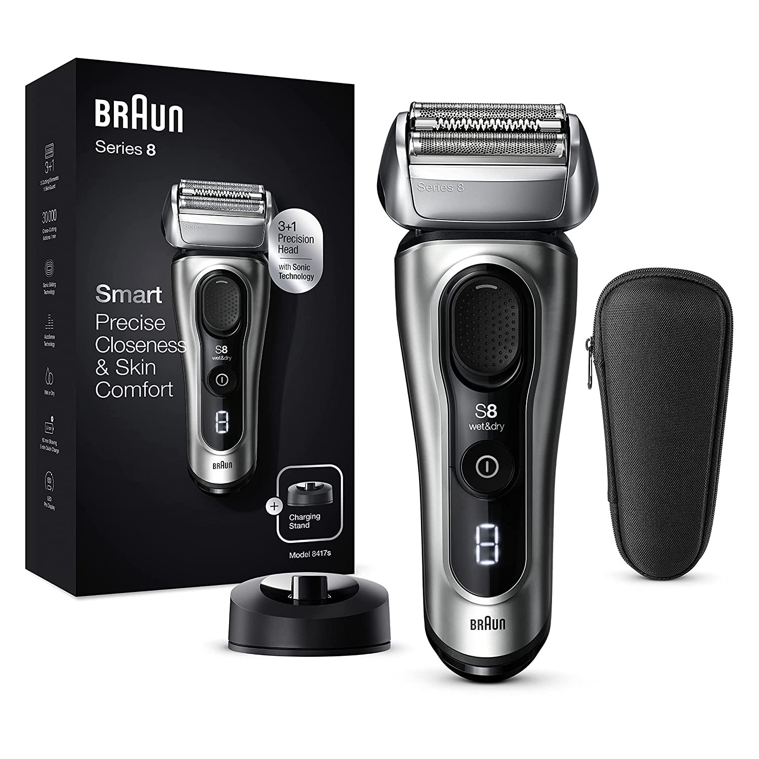 Braun Series 8 8417s Foil Shaver with Precision Beard Trimmer