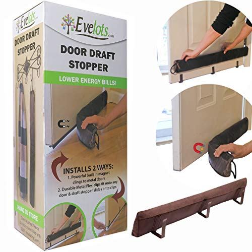 Evelots 36&quot; Magnetic Clip-On Door Draft Stopper