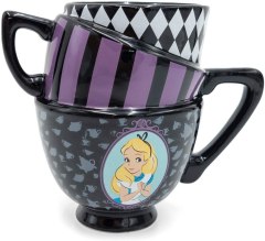 Silver Buffalo Alice In Wonderland Stacked Tea Cups