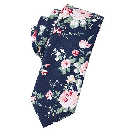 Mantieqingway Men&#039;s Cotton Printed Neck Tie