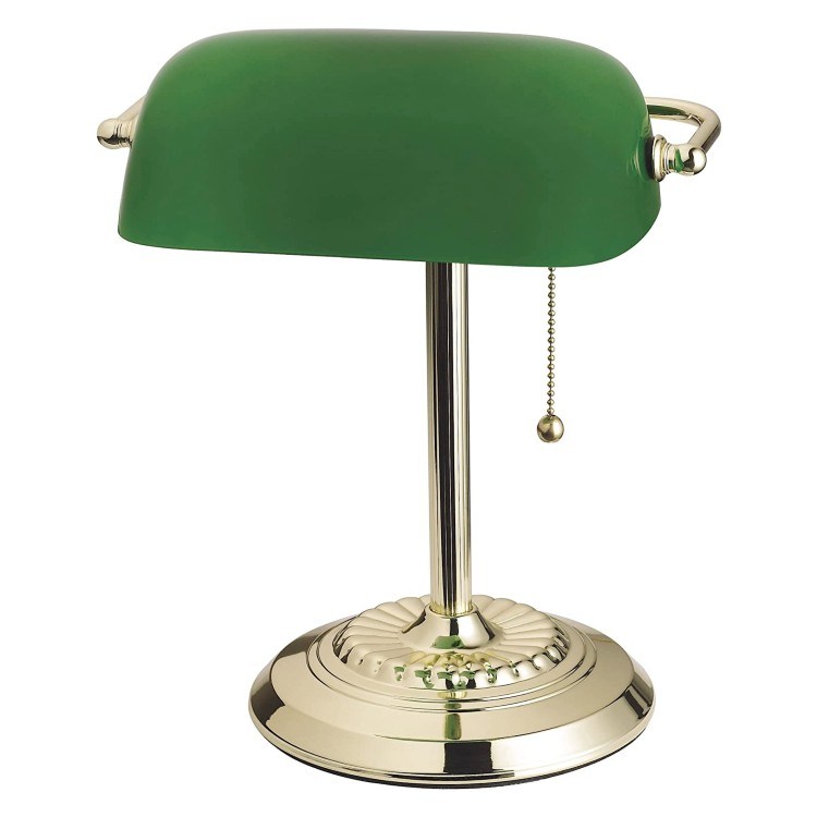 Catalina Vintage Banker&#039;s Desk Lamp, Green
