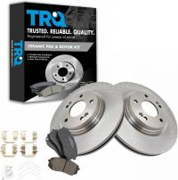TRQ Front Ceramic Brake Pad and Rotor Kit