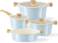 CAROTE 7-Piece Ceramic Pots and Pans Set