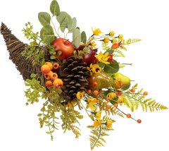 Northlight Apples and Pears Cornucopia Fall Harvest Decoration