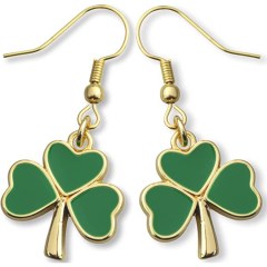 Soul Statement Shamrock Green Dangle Earrings