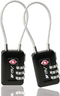 BV TSA Approved Luggage Travel Lock, 2 Pack