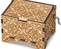 The Laser's Edge Laser Engraved Birch Wood Music Box