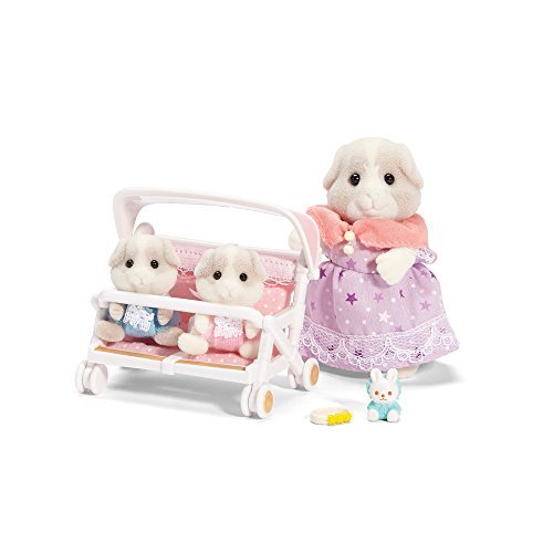 Calico Critters Patty &amp; Paden's Double Stroller Set