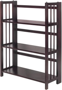 Casual Home 3-Shelf Folding Stackable Bookcase