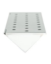Charcoal Companion Stainless Steel V-Shape Smoker Box for Gas Grill Wood Chips