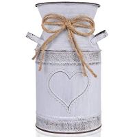 IDoall 7.5" High Decorative Vase with Unique Heart-Shaped and Rope Design