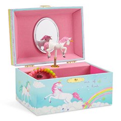 JewelKeeper Musical Jewelry Storage Box with Spinning Unicorn