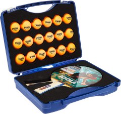 JOOLA Competition Table Tennis Tour Case with 2 Python Rackets