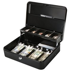 Jssmst Large Cash Box with Lock