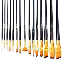 Mont Marte 15-piece Paintbrush Set