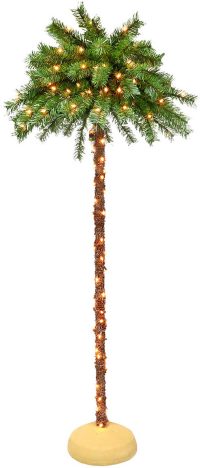 Puleo International 5-Foot Pre-Lit Palm Tree