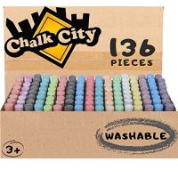 Chalk City Jumbo Chalk, 136 Count