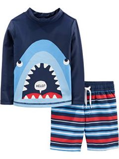 Carter's Simple Joys Boys Swim Trunk and Rashguard