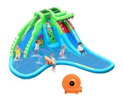 Gymax Crocodile Inflatable Water Slide