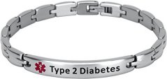 Smarter LifeStyle Surgical-Grade Steel Medical Alert ID Bracelet For Men and Women