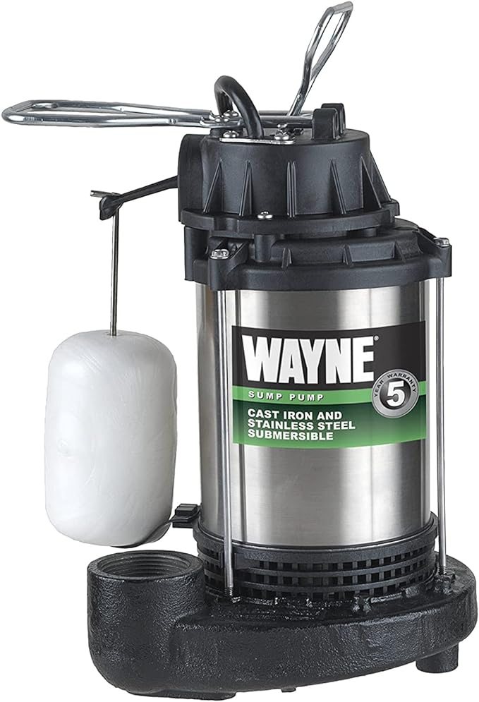 Wayne 3/4 HP Submersible Cast Iron and Stainless Steel Sump Pump