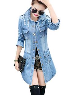 Tanming Casual Duster Denim Jacket