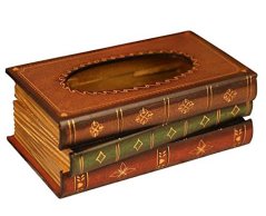 Tosnail Wooden Antique Book Tissue Holder Dispenser