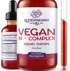 ELDERBERRY HILL ORGANICS Vegan B-Complex Sublingual Liquid Drops